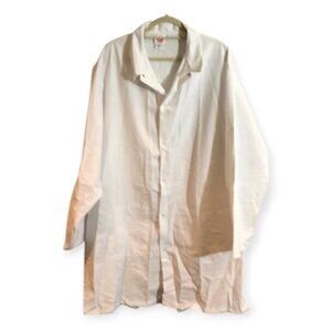 NWOT G&K Services White Lab Coat Men’s 2XL Snap Front No Pockets